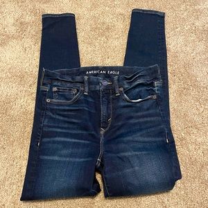 AE The Lu(x)e High Rise Dark Wash Jeggings